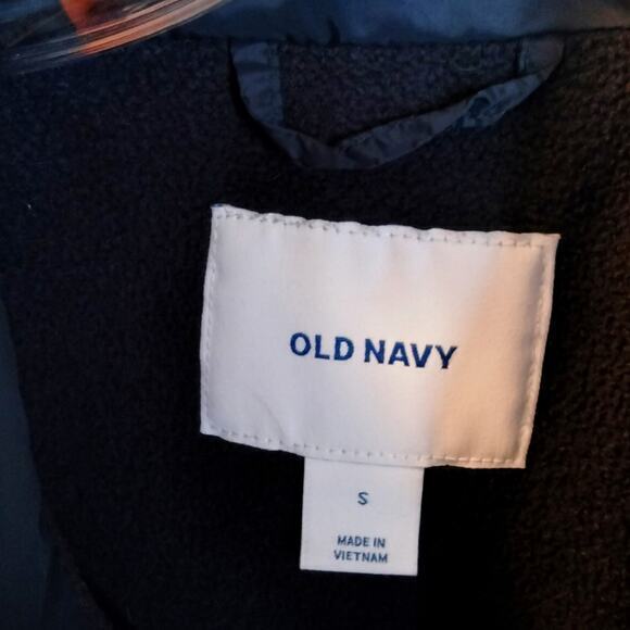 Old Navy Puffer‎ Vest Full Zip Fleece Lined Navy Blue Womens Size Small - Picture 4 of 5